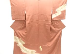 短冊に網干・草花模様訪問着